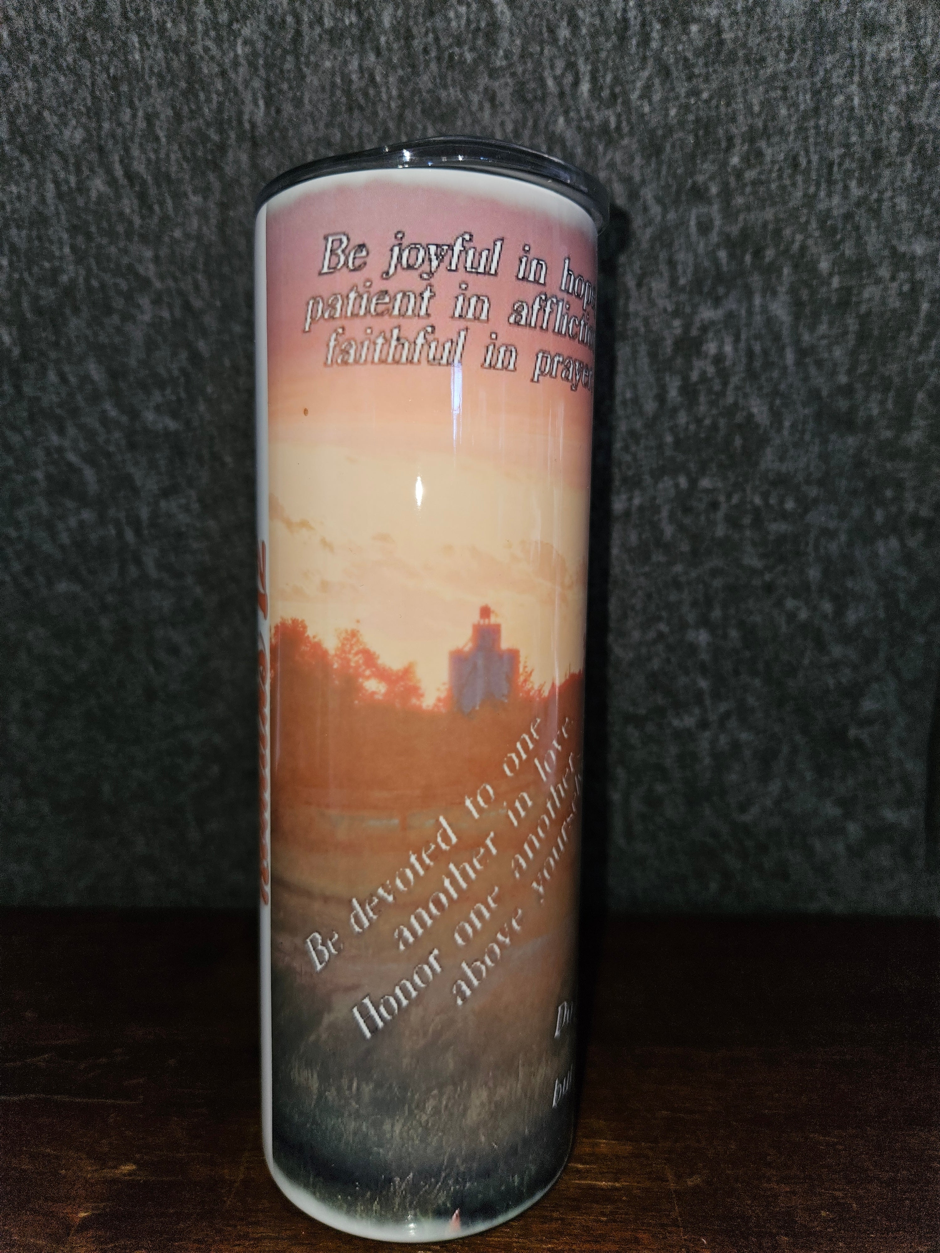 Romans 12 Travel Mug (contains flaw)