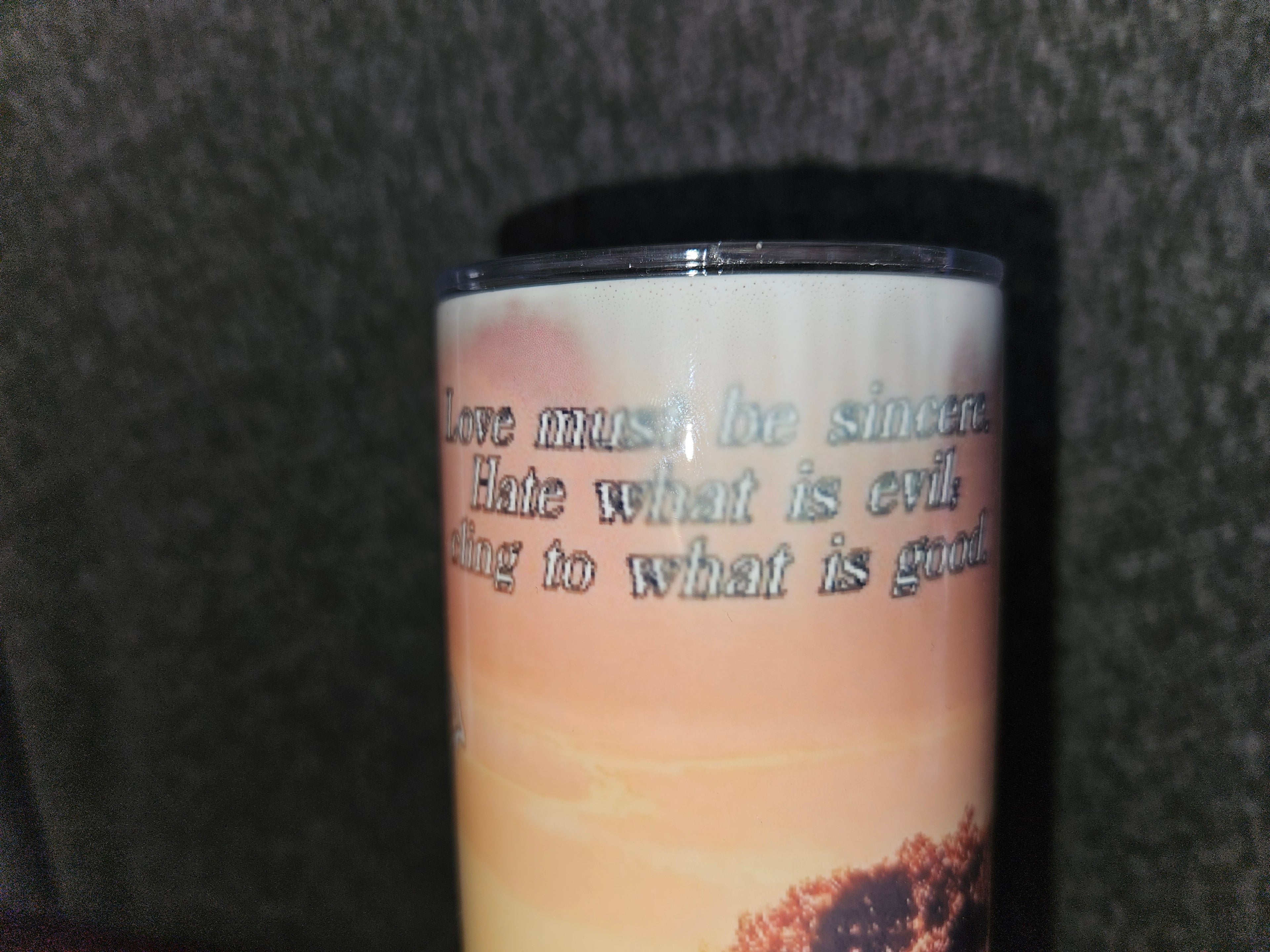 Romans 12 Travel Mug (contains flaw)