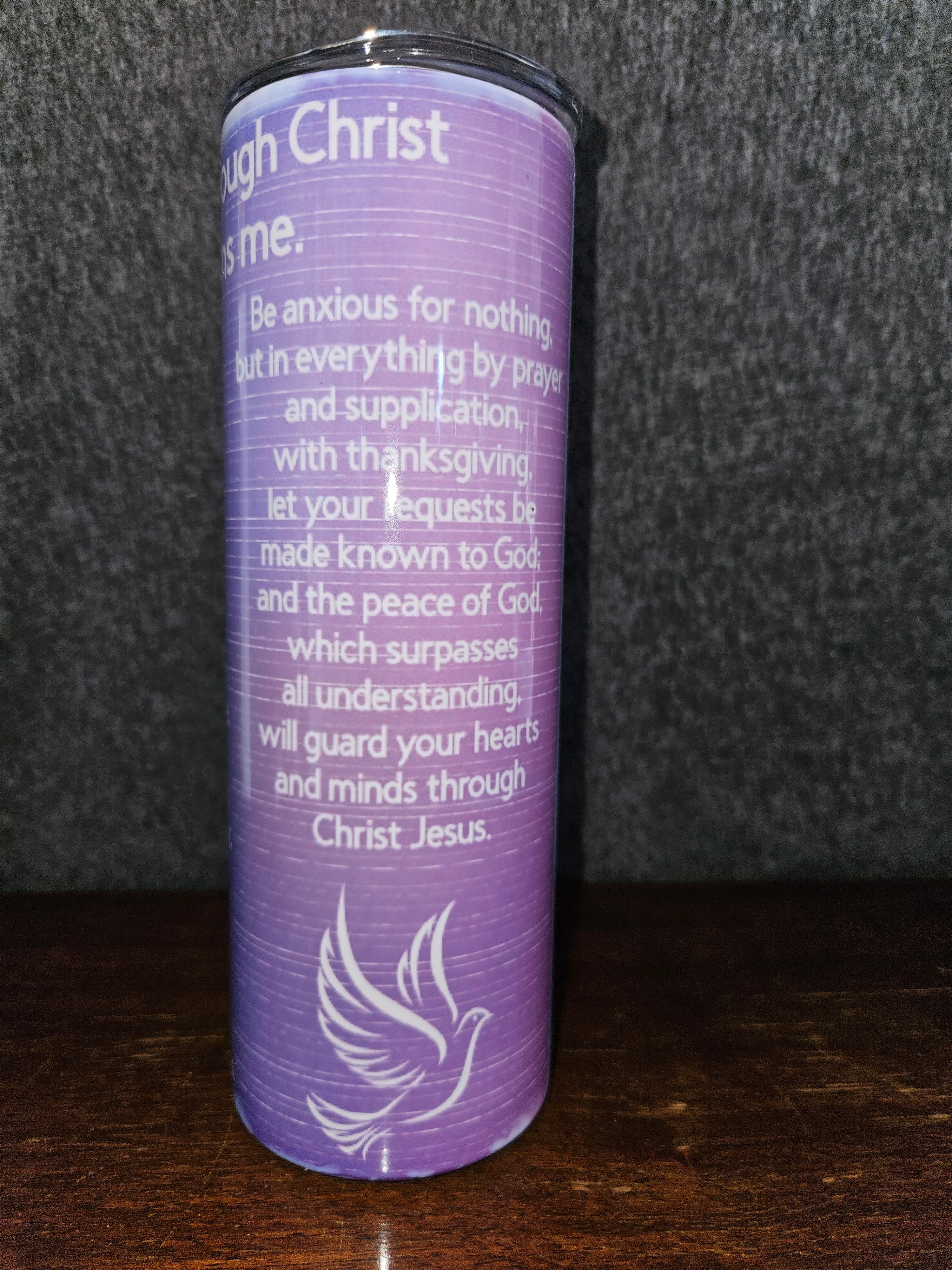 Philippians 4 Travel Mug with Straw