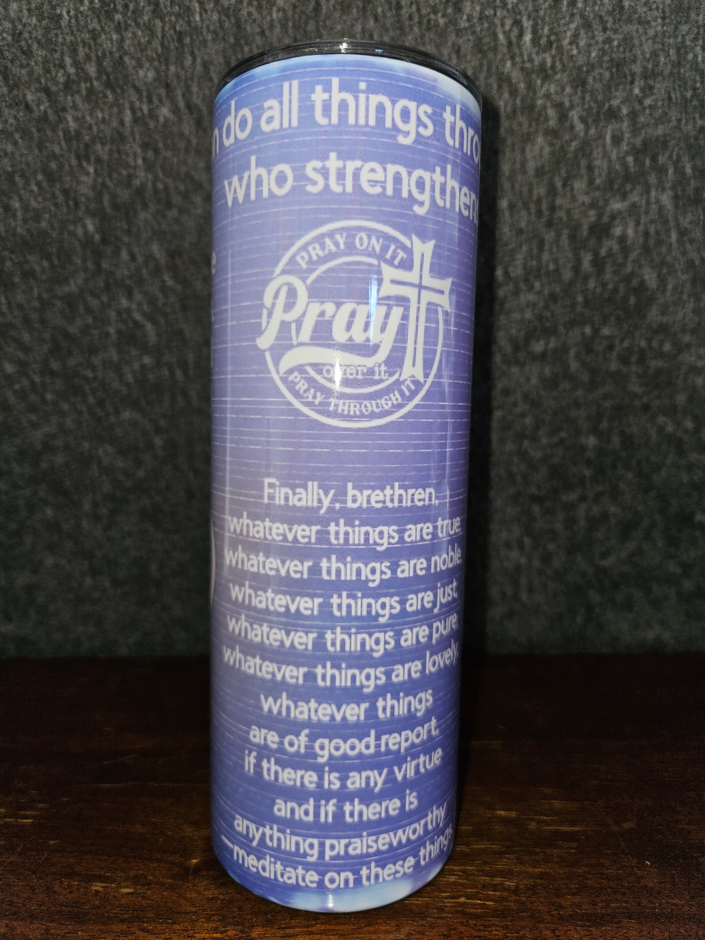 Philippians 4 Travel Mug with Straw