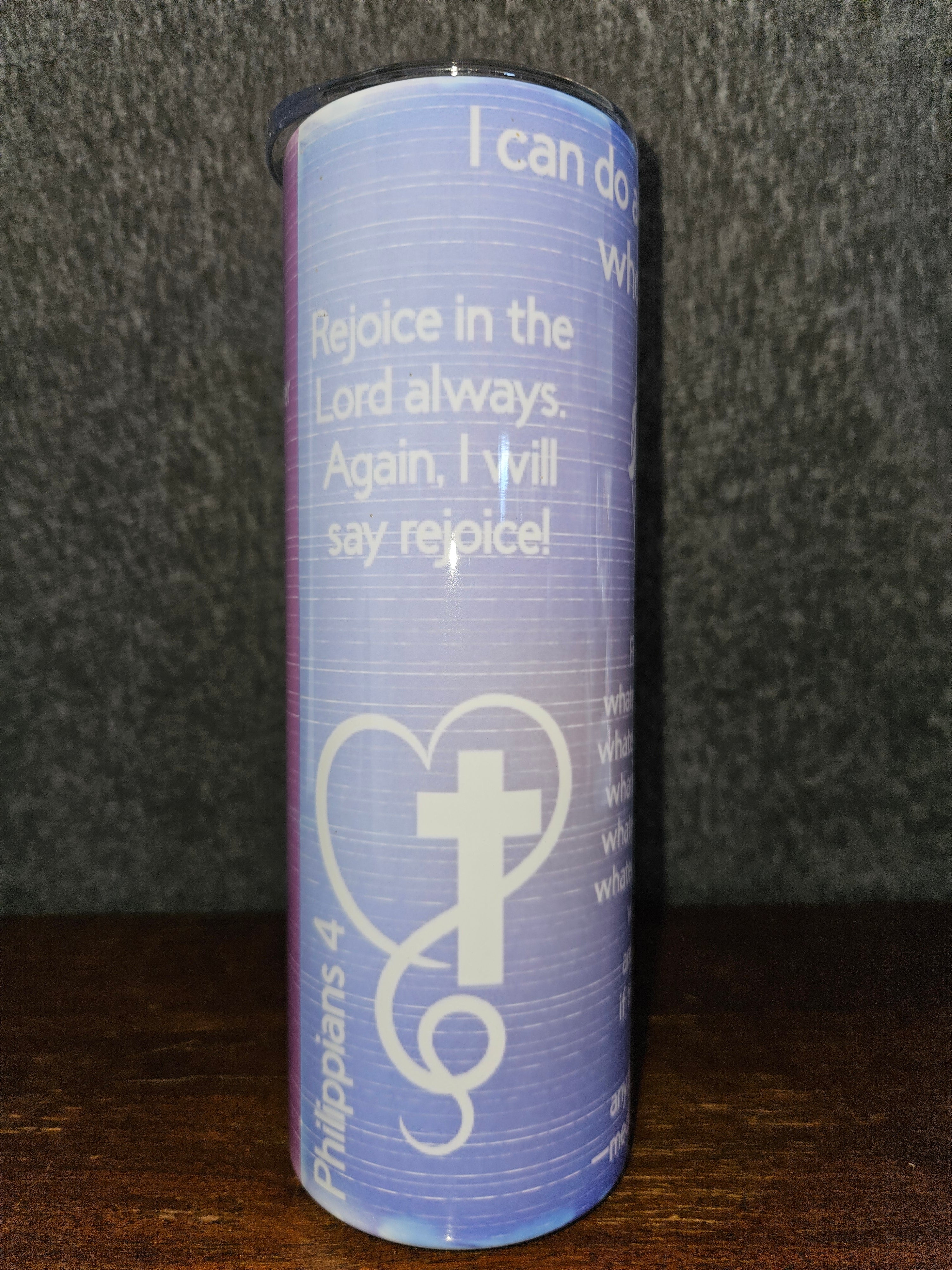 Philippians 4 Travel Mug with Straw