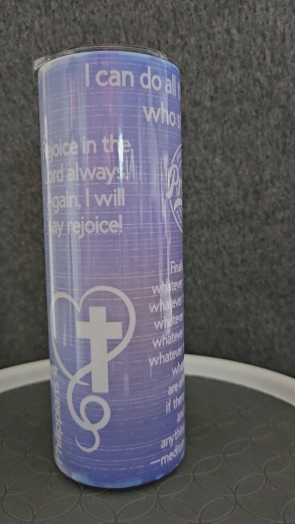 Philippians 4 Travel Mug with Straw